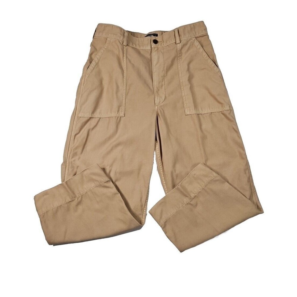 Abercrombie & Fitch High Rise Cropped Wide Leg Utility Style Pants Size Large